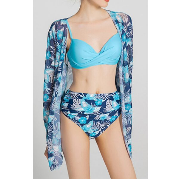 Towel Material 3PCS Bikini Special Fabric Lace Up Swimsuit Women Seaside  Pool Beachwear Bathing Suit 