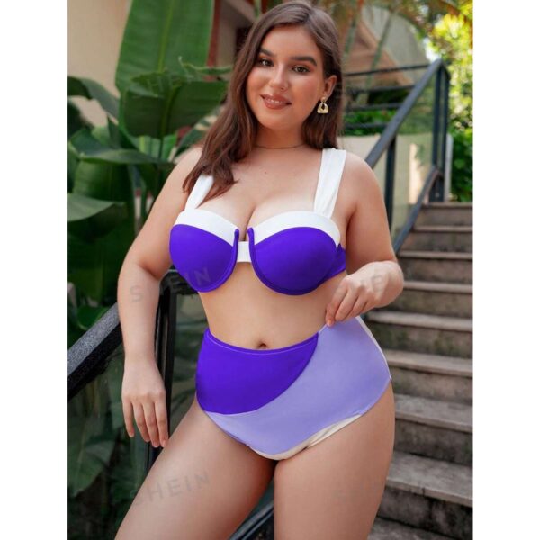 Plus size high waist bikini set