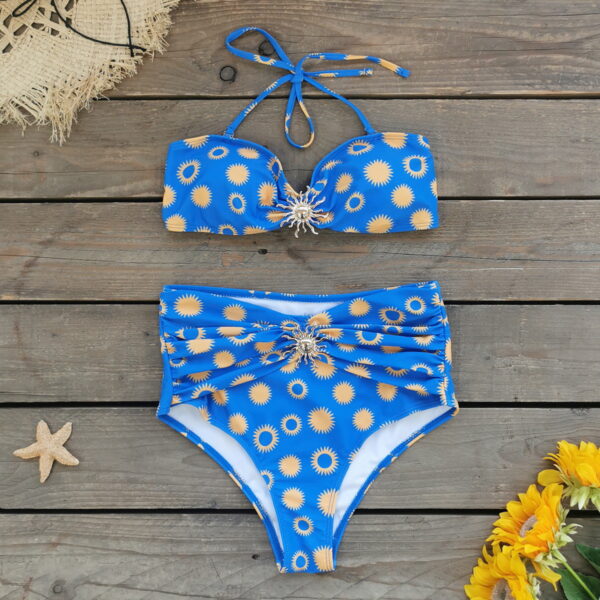 High waist Bikini Set in Blue
